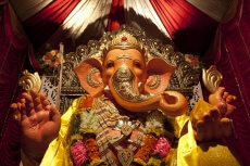 idol of lord ganesha placed in the temple 