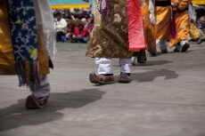 tribal people celebrating the ladakh festival
