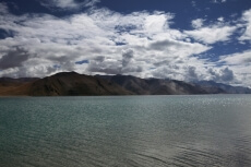 river across beautiful mountains of ladakh