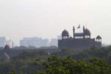 panoramic view red fort in new delhi