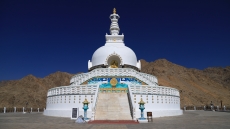 Shanti stupa at leh in ladakh