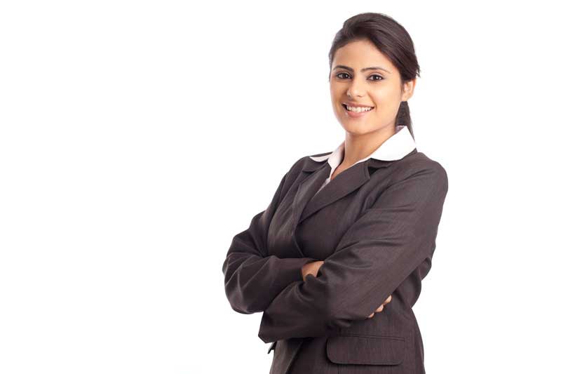 woman portrayed as business professional