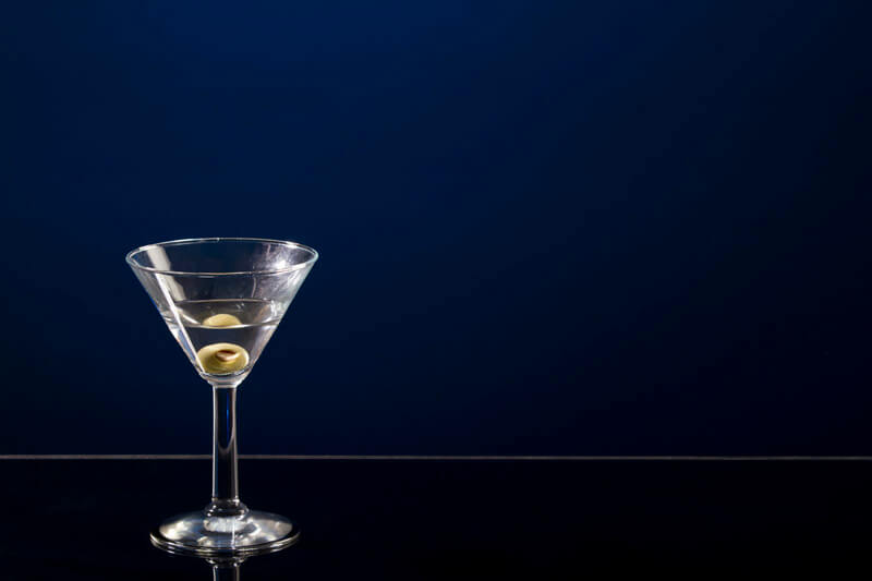 glass of martini on table with copy space for various advertising purp