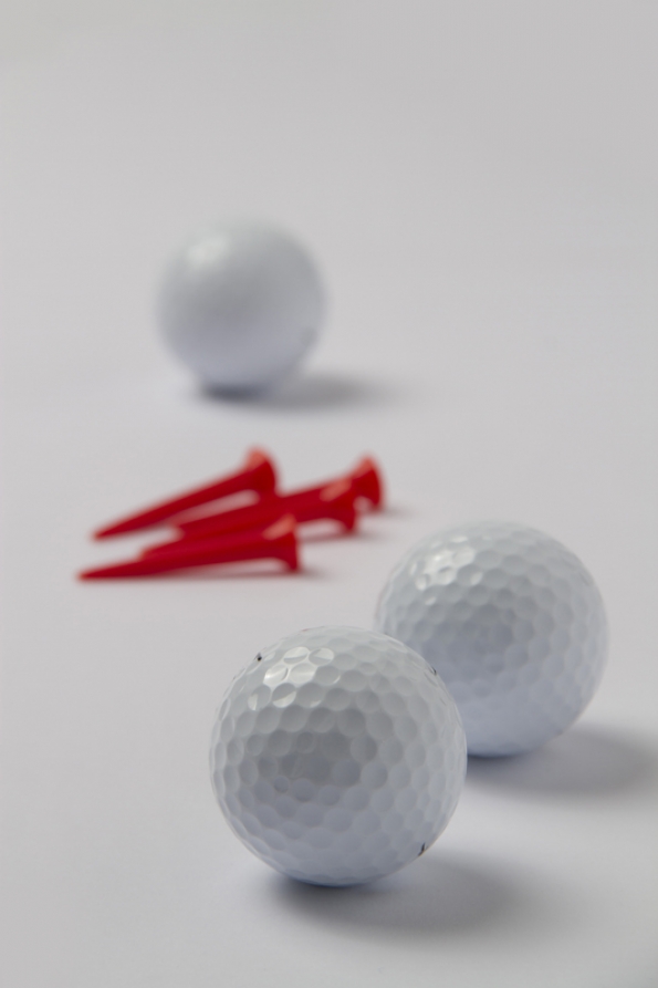golf balls and ball pin 