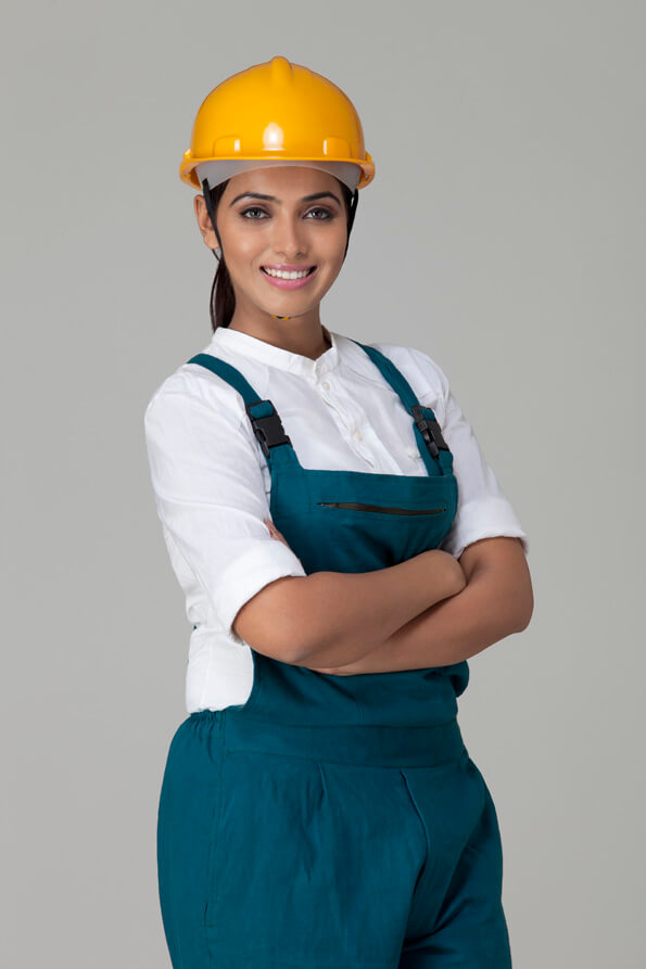 girl in worker uniform
