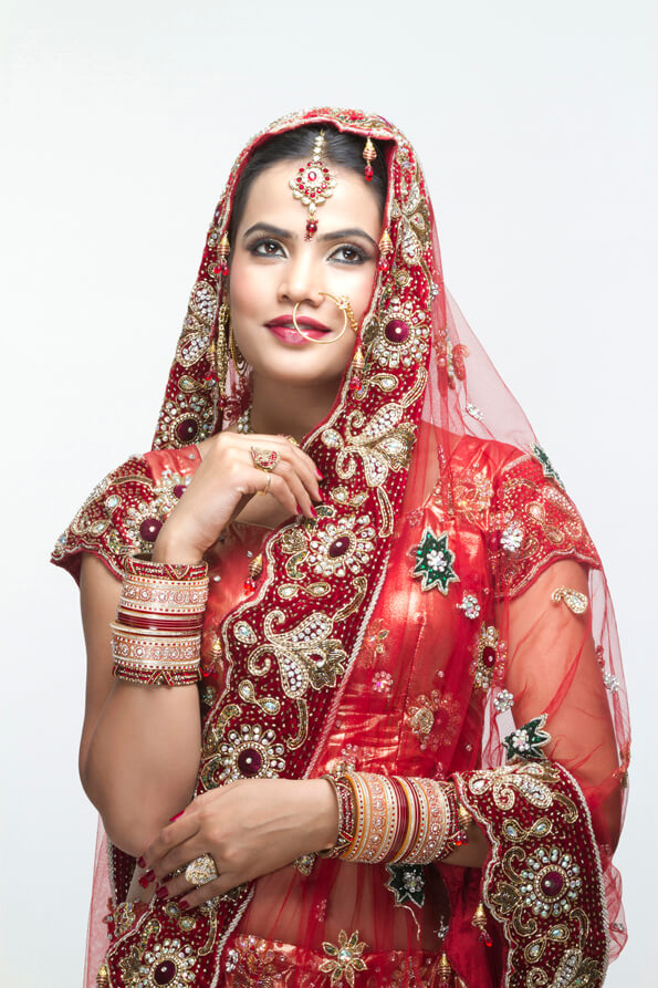 indian bride thinking