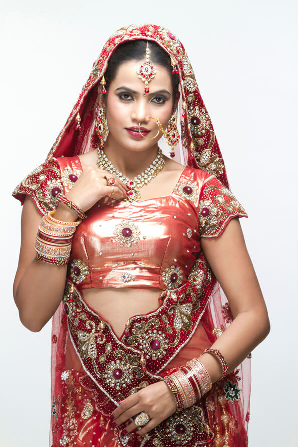 indian bride posing