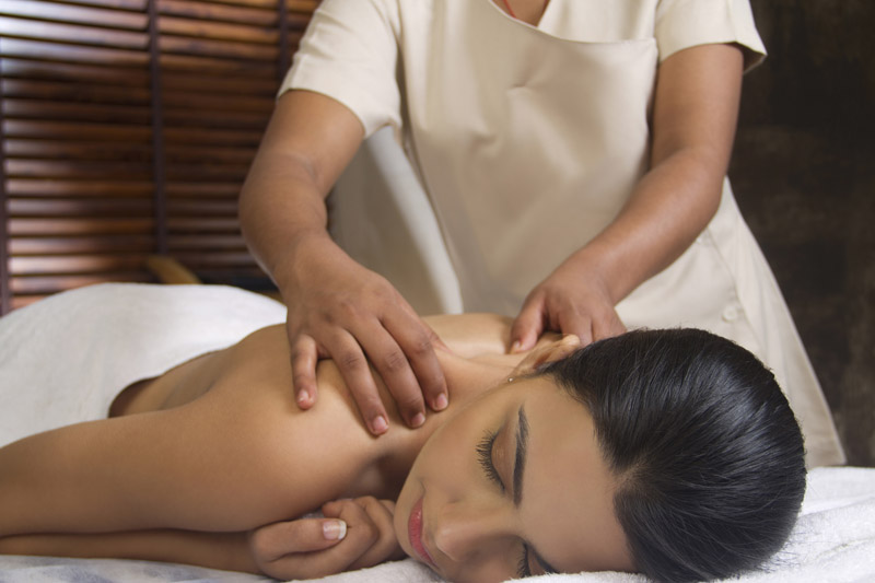 woman enjoying massage 