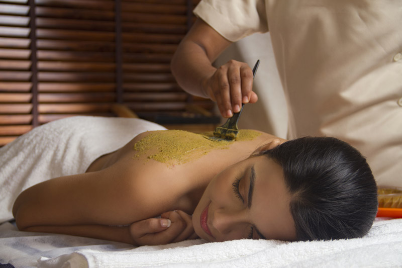 woman relaxed and having spa treatment 