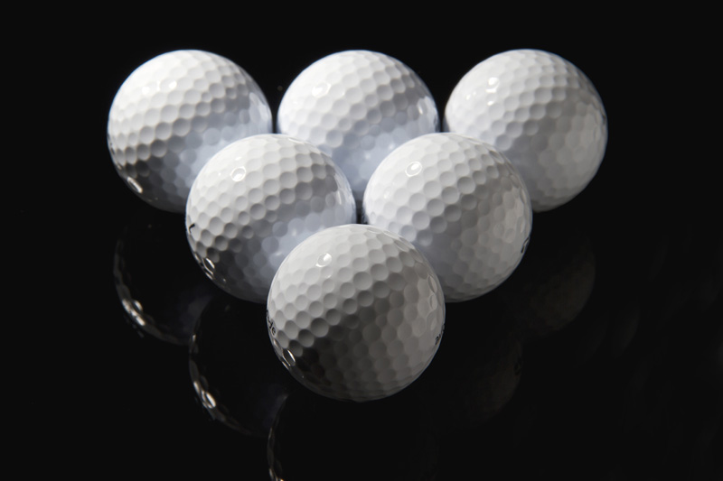 golf balls placed in pattern