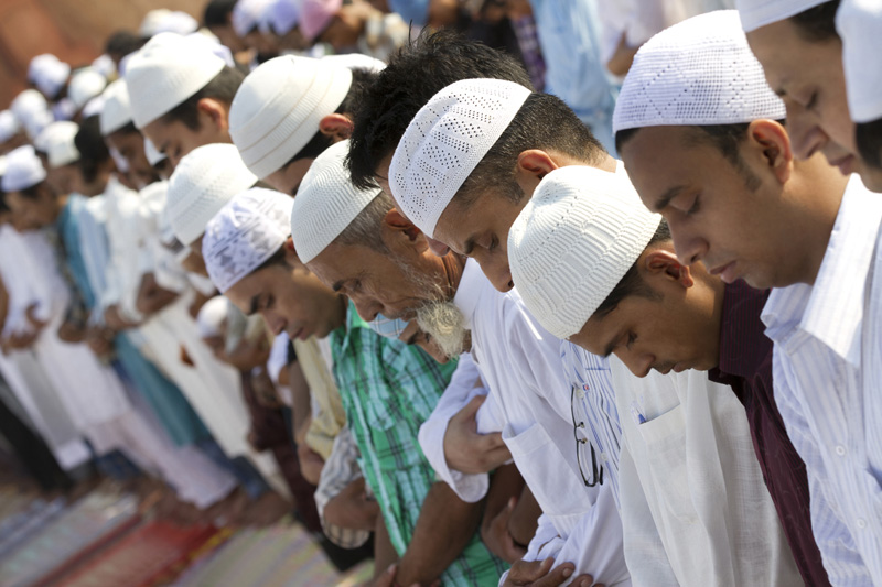 muslim men during namaz