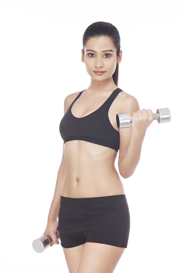 girl posing during workout 