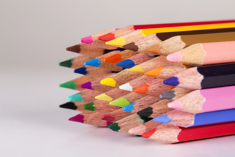 bunch of colourful pencils 