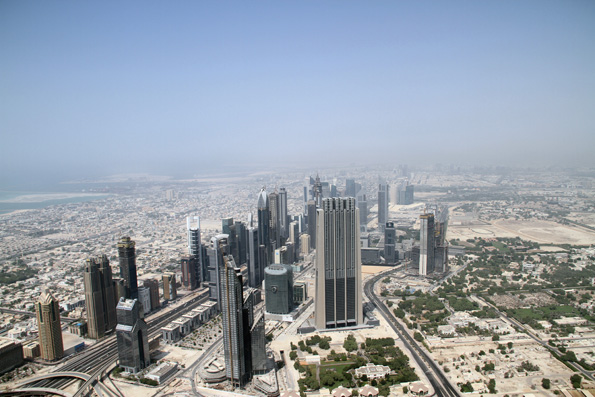 aerial view of dubai skyscrapers
