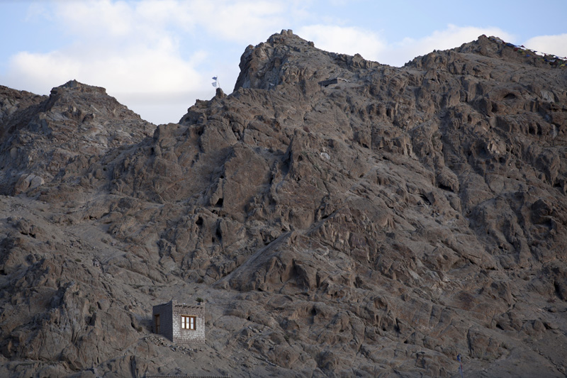 ancient house isolated in a mountain peak
