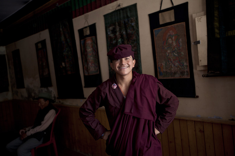 ladakhi boy smiling and posing 