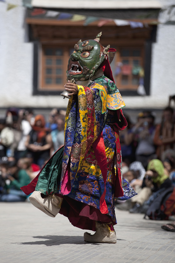 man performing in ladakhi costume 