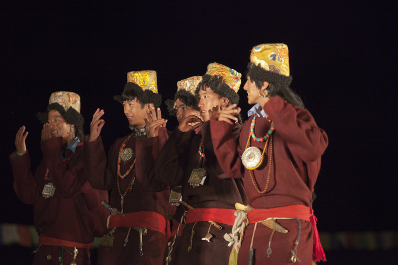 local boys from ladakh ready to perform at the festival
