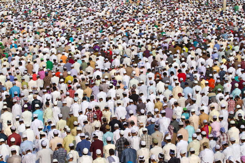 mass prayer during eid festival 