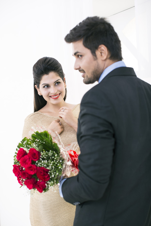 man giving bouquet to girl