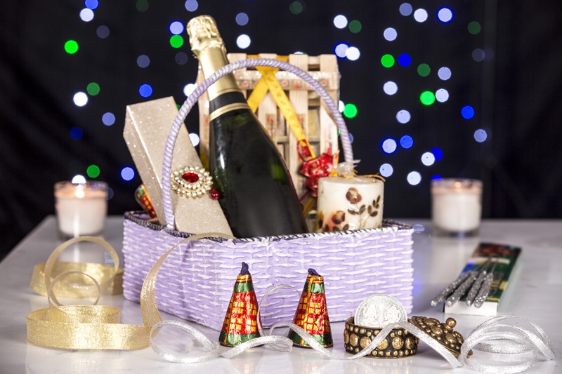 basket of gifts on diwali 