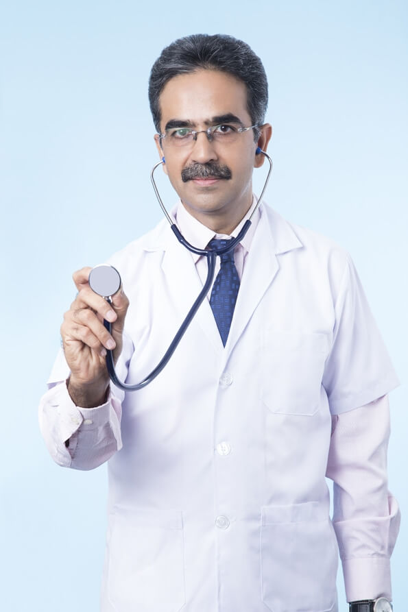 doctor examining with stethoscope