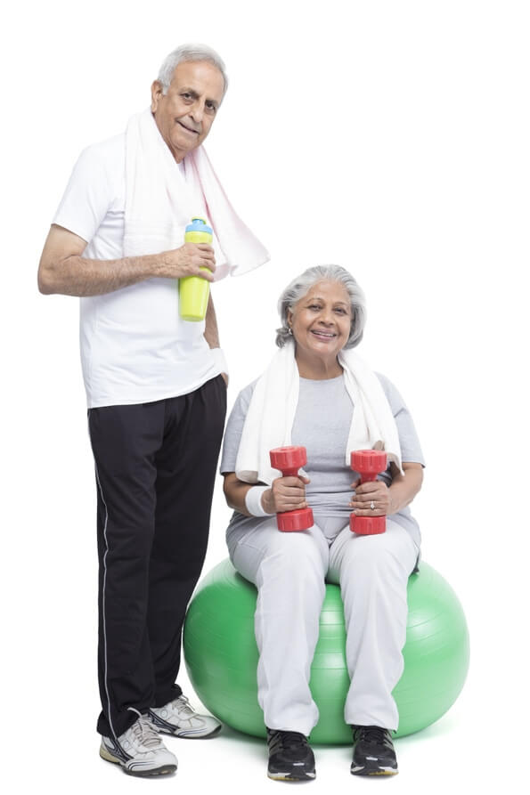 old couple working out 