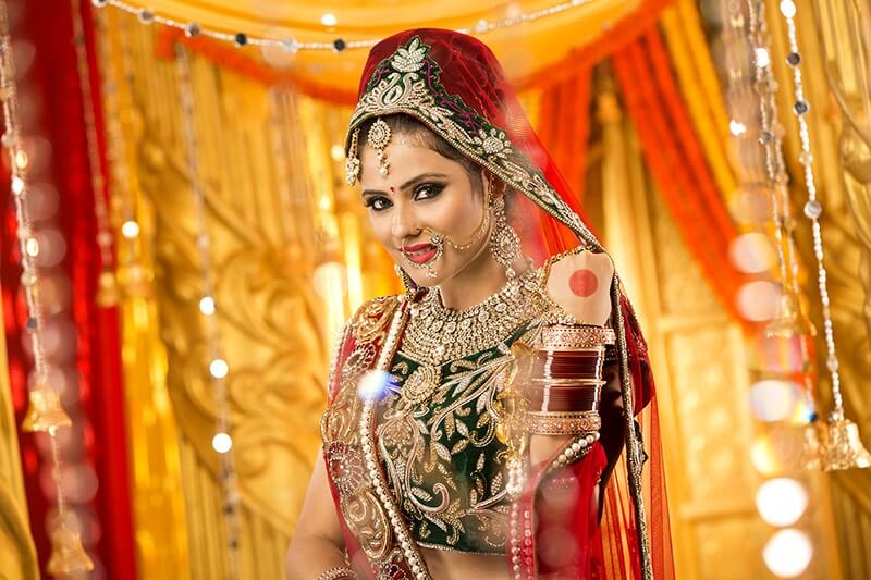 beautiful indian bride posing 