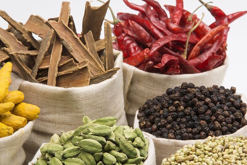 raw indian spices