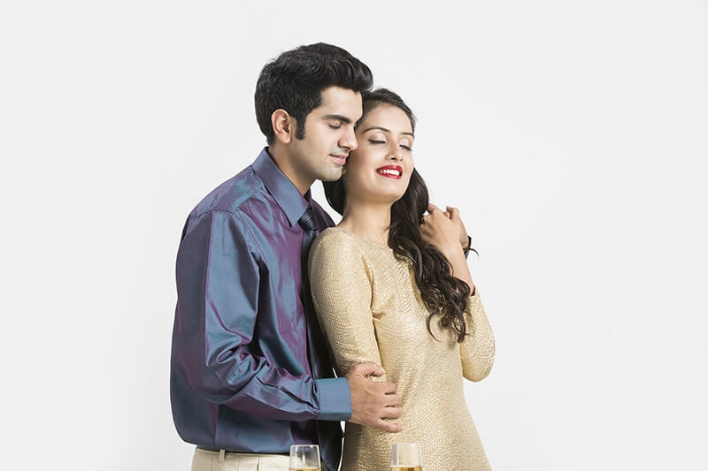 portrait of a young couple posing 