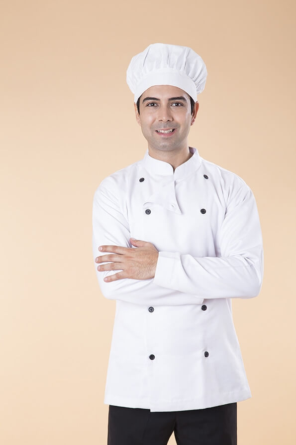 chef standing with arms crossed 