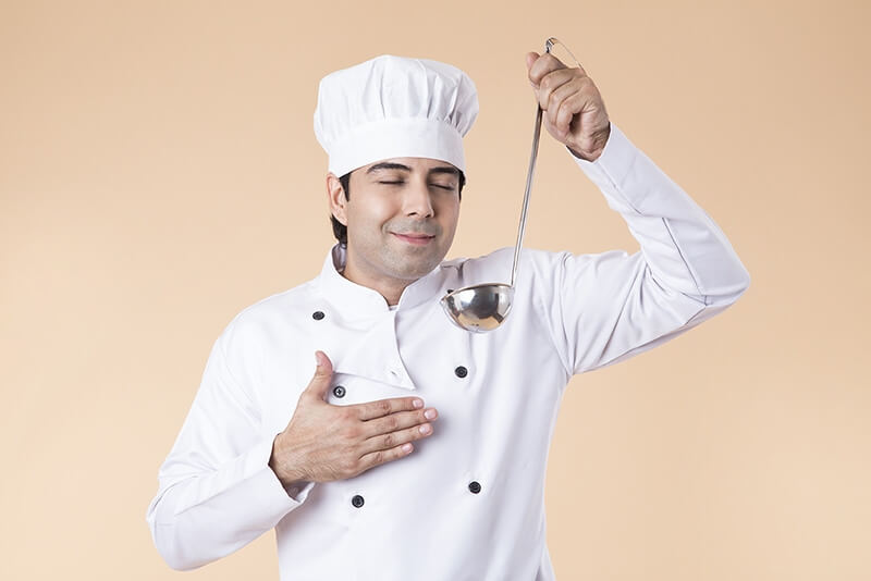 chef savouring dish