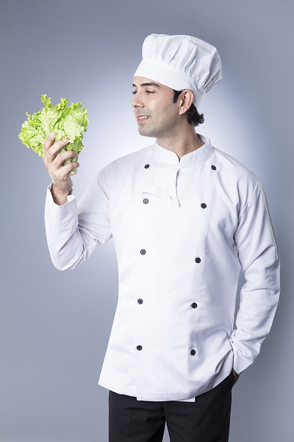 chef with broccoli 