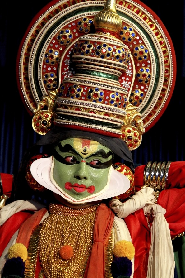 Kathakali performer in the virtuous pachcha role