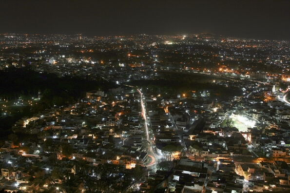 night view of a city 