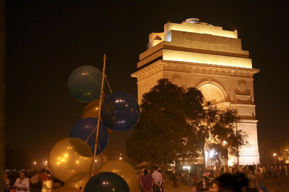 night view at India gate