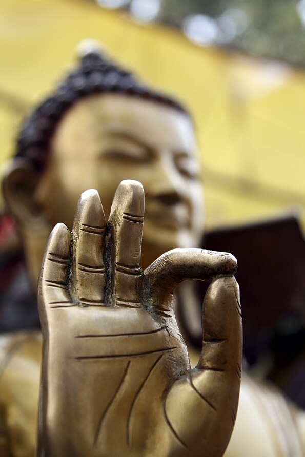 close up of buddha statue