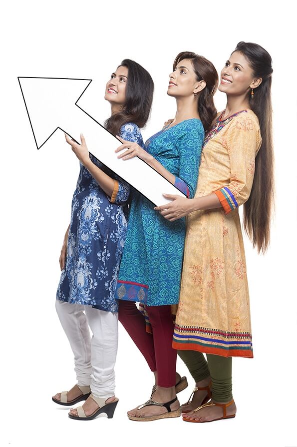 indian three women with placard